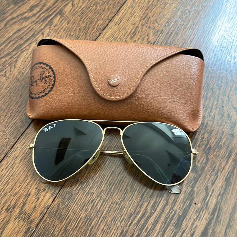 Rayban polarized aviator sunglasses